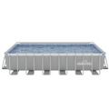 Sealey Dellonda Deluxe Steel Frame Rectangular Swimming Pool with Step Ladder & Filter Pump 25ft