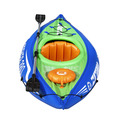 Sealey DL154 Dellonda Inflatable One-Person Kayak/Canoe Set with Pump, Carry Bag & Aluminium Oar - Blue/Green