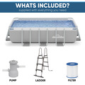 Sealey Dellonda Deluxe Steel Frame Swimming Pool with Filter Pump 13ft