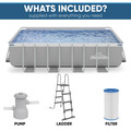 Sealey Dellonda Deluxe Steel Frame Swimming Pool with Filter Pump 18ft