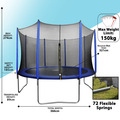 Sealey Dellonda Heavy-Duty Outdoor Trampoline with Safety Enclosure Net 12ft