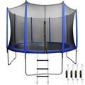 Sealey DL95 Dellonda Heavy-Duty Outdoor Trampoline with Safety Enclosure Net, Anchors & Ladder 12ft