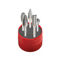 Dormer DOR88001 Solid Carbide Rotary Burr Cylindrical Set 5 Piece