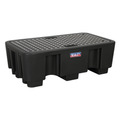 Sealey 2 Drum Polyethylene Barrel Bund/Spill Pallet 1300 x 750 x 440mm