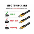 DEWALT DWT1311362 Telecoms USB C to USB C Reinforced Charging Cable 1.2m (4ft)