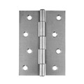 Eclipse 100 mm 1838 Pattern Steel Fixed Pin Butt Hinge 1.5 pr - Satin Chrome Silver - J61580