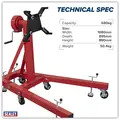Sealey ES680D Folding 360 Rotating Engine Stand with Geared Handle Drive 680kg Capacity