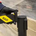 Sealey EV23 Retractable Safety Belt Barrier Post - Set of 2
