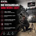 Excel 10860 2000 Lumens LED Magnetic Rechargeable Work Light