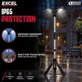 Excel EXL10968 10968 6000 Lumens Rechargeable LED Tripod Work Light with Adjustable Head
