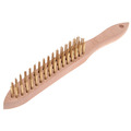 Faithfull 680/B3 Brass Wire Scratch Brush - 3 Row