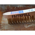 Faithfull Brass Scratch Brush, Three Row