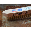 Faithfull Brass Scratch Brush, Four Row