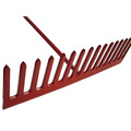Asphalt Rake 16 Flat Teeth - Tubular Steel Shaft
