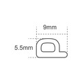 Faithfull EPDM Draught Excluder Brown 6M 9 x 5.5mm