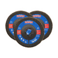 Faithfull Aluminium Oxide Flap Disc 125 x 22mm 40 Grit (3 Pack)