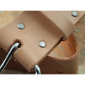 Heavy-Duty Leather Belt 45mm Wide Tan