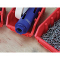 Faithfull 12 Plastic Storage Bins with Wall Mounting Rails