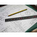 Faithfull Matt Black Stainless Steel Measuring Rule 300mm