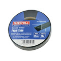 Faithfull Double-Sided Foam Tape Black 25mm x 10m