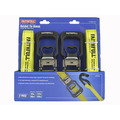 Ratchet Tie-Downs J-Hook 5m x 32mm Breaking Strain 1320kg/daN 2 Piece
