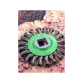 X-LOCK Conical Wire Brush 115mm M14x2, 0.50mm Stainless Steel Wire