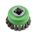 X-LOCK Wire Cup Brush Twist Knot 75mm M14x2, 0.50mm Stainless Steel Wire