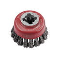 X-LOCK Wire Cup Brush Twist Knot 75mm M14x2, 0.50mm Steel Wire