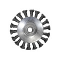 Faithfull Conical Wire Brush 100mm M14x2 Bore, 0.50mm Wire
