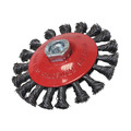 Faithfull Conical Wire Brush 100mm M10x1.5 Bore, 0.50mm Wire