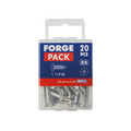 Self-Tapping Screw Pozi Compatible Pan Head SS 1.1/4in x 8 ForgePack 20