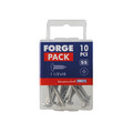 Self-Tapping Screw Pozi Compatible Pan Head SS 1.1/2in x 10 ForgePack 10