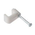 Cable Clip Flat White 1.00mm Box 100