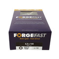 ForgeFast Pozi Compatible Elite Performance Wood Screw ZY 6.0 x 100mm Box 100