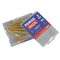 Wood Screw Slotted CSK Brass 1.1/2in x 10 ForgePack 8