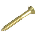 Wood Screw Slotted CSK Brass 1.1/2in x 8 ForgePack 10