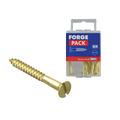 Wood Screw Slotted CSK Brass 1.1/2in x 8 ForgePack 10