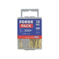 Wood Screw Slotted CSK Brass 1.1/2in x 8 ForgePack 10