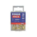 Wood Screw Slotted CSK Brass 1.1/4in x 10 ForgePack 10