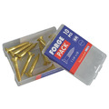 Wood Screw Slotted CSK Brass 1.1/4in x 10 ForgePack 10
