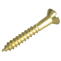 Wood Screw Slotted CSK Brass 1.1/4in x 8 ForgePack 12