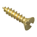 Wood Screw Slotted CSK Brass 1/2in x 4 ForgePack 60