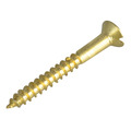 Wood Screw Slotted CSK Brass 1in x 4 ForgePack 35