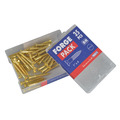 Wood Screw Slotted CSK Brass 1in x 4 ForgePack 35