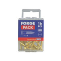 Wood Screw Slotted CSK Brass 1in x 8 ForgePack 16