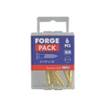Wood Screw Slotted CSK Brass 2.1/2in x 10 ForgePack 6