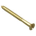 Wood Screw Slotted CSK Brass 2.1/2in x 12 ForgePack 4