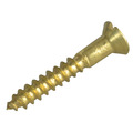 Wood Screw Slotted CSK Brass 3/4in x 4 ForgePack 45