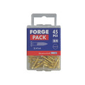 Wood Screw Slotted CSK Brass 3/4in x 4 ForgePack 45