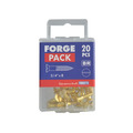 Wood Screw Slotted CSK Brass 3/4in x 8 ForgePack 20